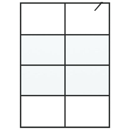 Sprchová Zástěna Walk-In Černá Napůl Mléčné Esg Sklo