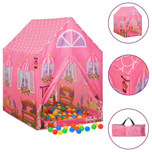 Dětský Hrací Stan S 250 Míčky Růžový 69 X 94 X 104 Cm