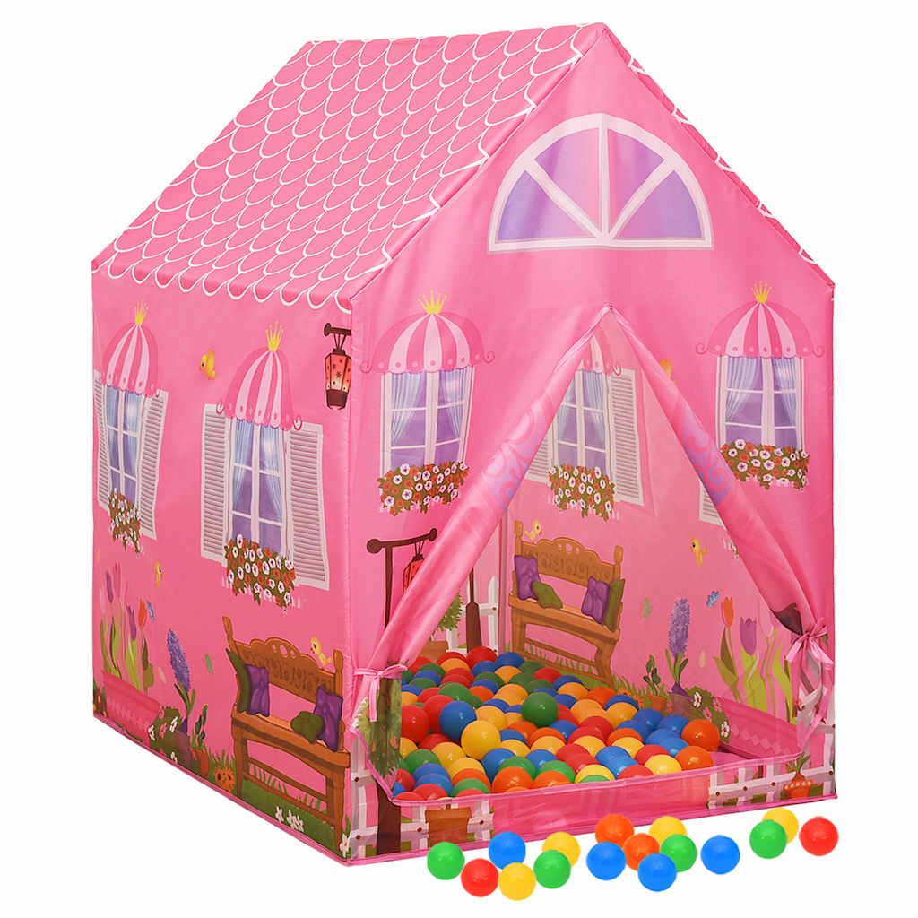 Dětský Hrací Stan S 250 Míčky Růžový 69 X 94 X 104 Cm