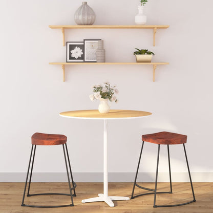 Barové Stoličky Gavin 2 Ks 45 X 40 X 63 Cm Masivní Mangovník Hnědá