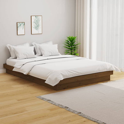Rám Postele Medově Hnědý Masivní Dřevo 120X190 Cm Malé 2Lůžko