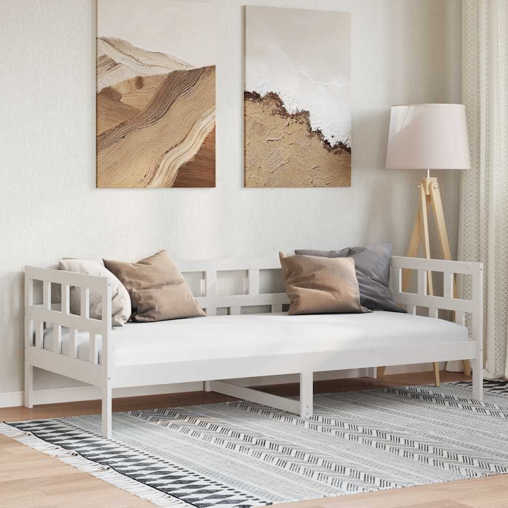 Válenda Bílá Masivní Borové Dřevo 80 X 200 Cm