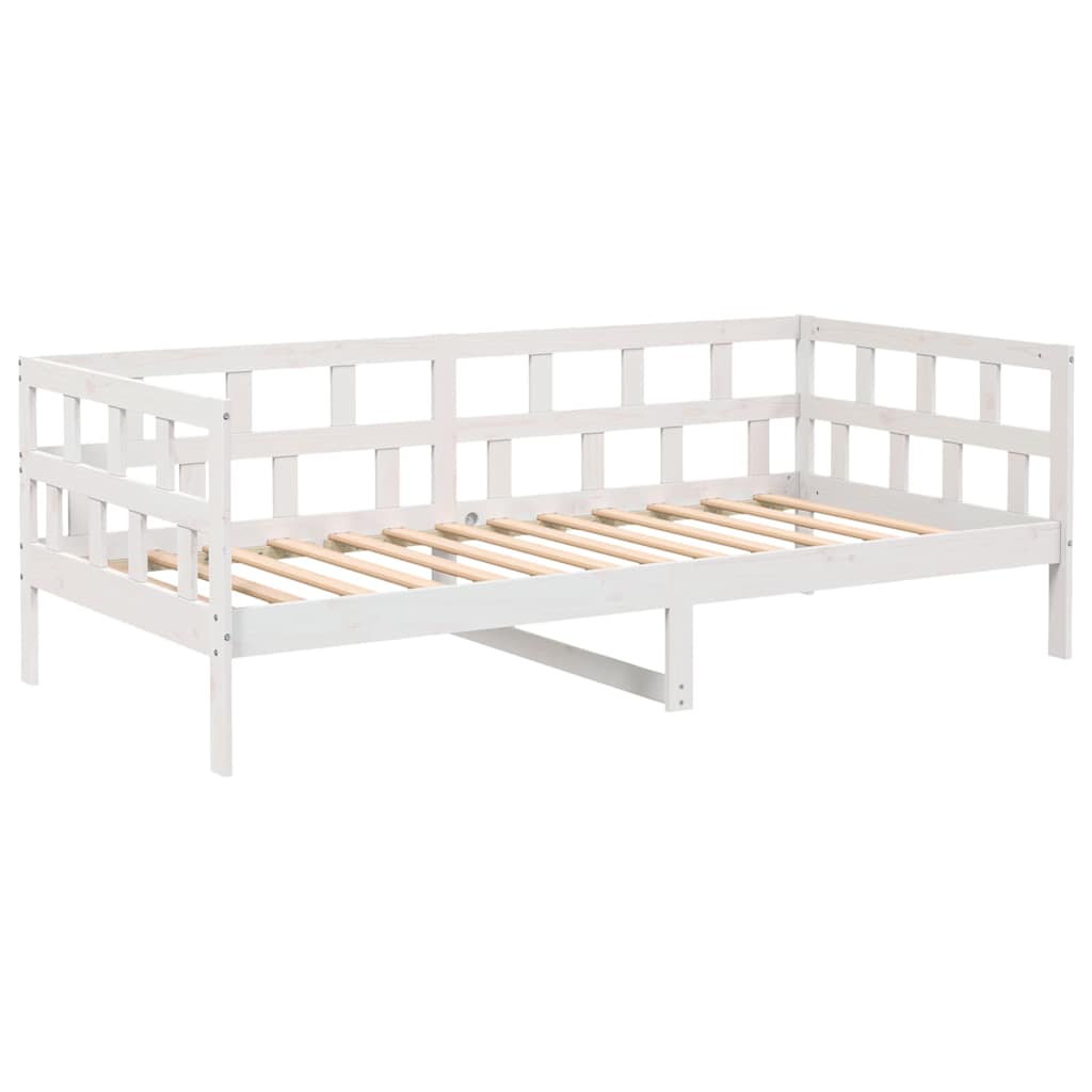 Válenda Bílá Masivní Borové Dřevo 90 X 190 Cm