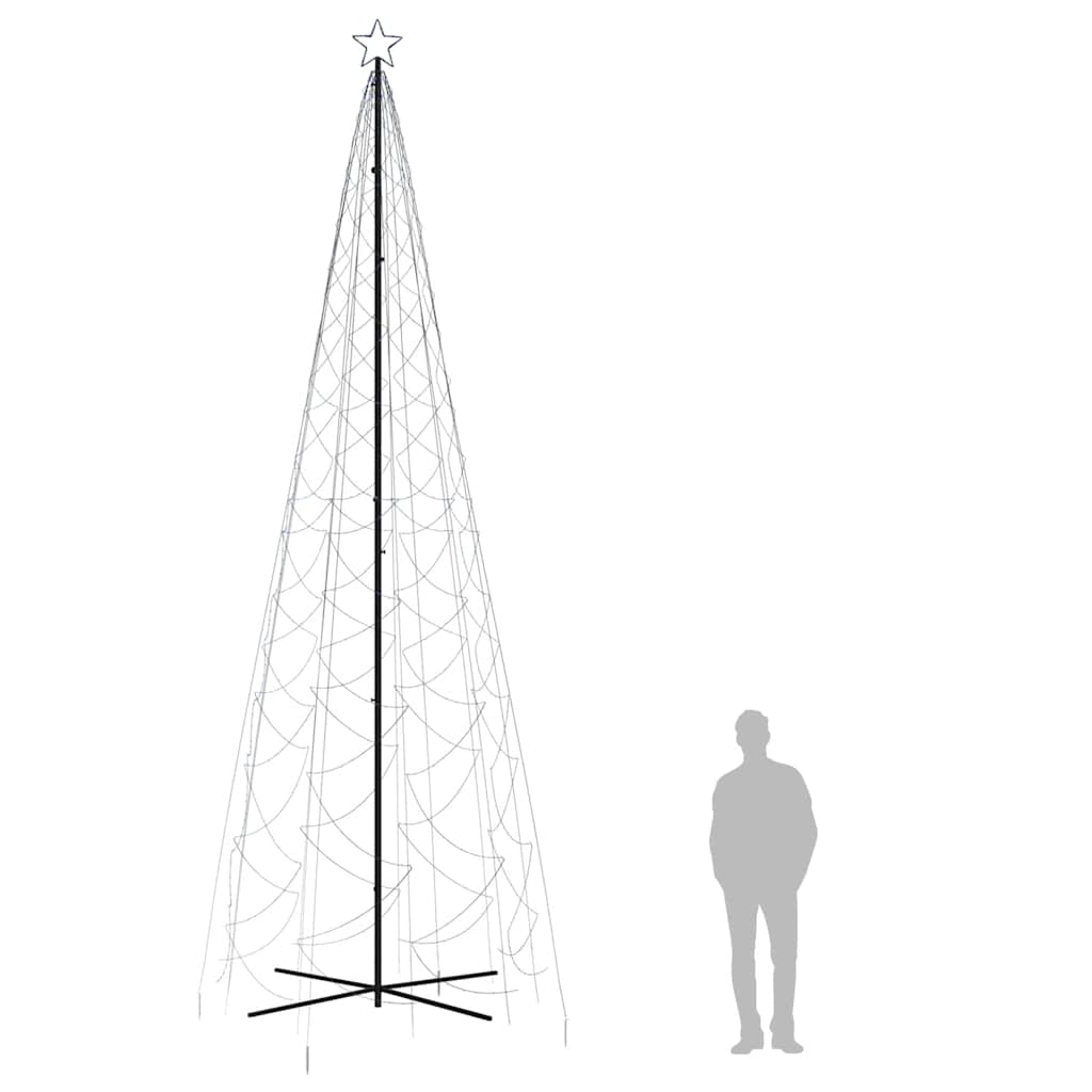 Vánoční Stromek Kužel 1 400 Modrých Led Diod 160 X 500 Cm