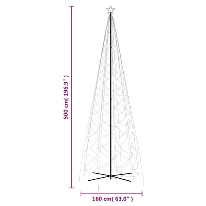 Vánoční Stromek Kužel 1 400 Modrých Led Diod 160 X 500 Cm