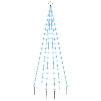 Vánoční Stromek Na Stožár 108 Modrých Led Diod 180 Cm Modrá