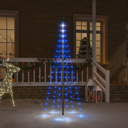 Vánoční Stromek Na Stožár 108 Modrých Led Diod 180 Cm Modrá