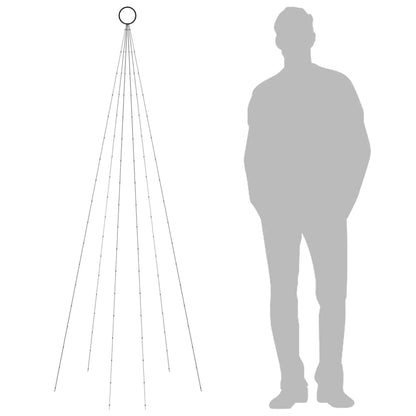 Vánoční Stromek Na Stožár 108 Barevných Led Diod 180 Cm Vícebarevný