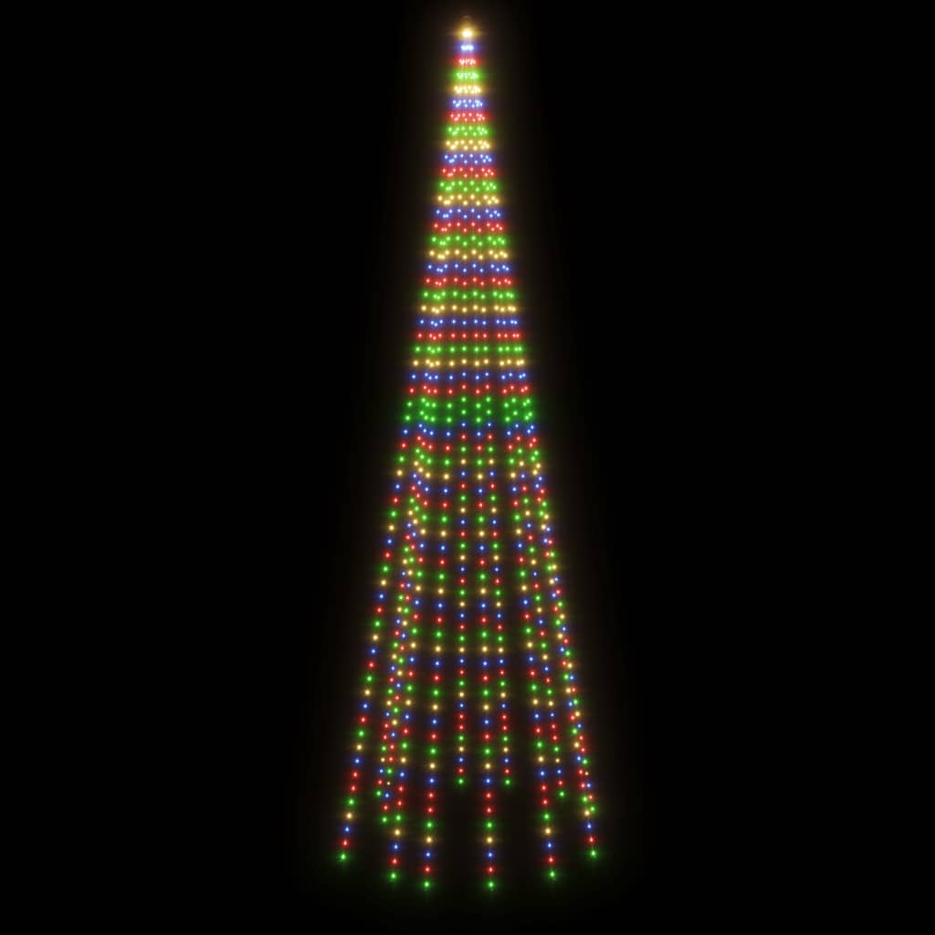 Vánoční Stromek Na Stožár 732 Barevných Led Diod 500 Cm Vícebarevný