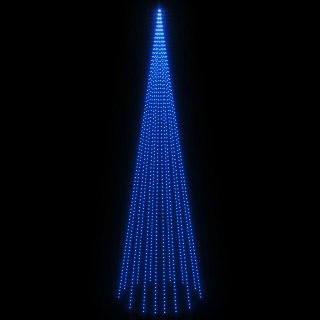 Vánoční stromek na stožár 1 134 modrých LED diod 800 cm