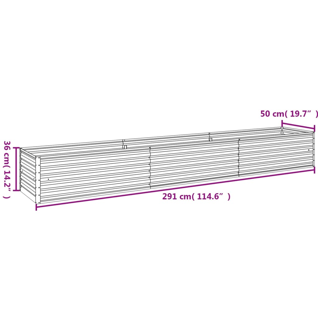 Zahradní Vyvýšený Záhon Cortenová Ocel