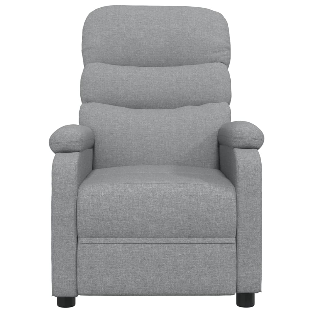 Polohovací Křeslo Světle Šedé Textil