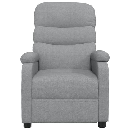 Polohovací Křeslo Světle Šedé Textil