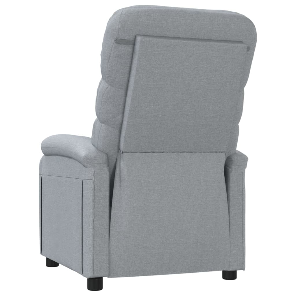 Polohovací Křeslo Světle Šedé Textil