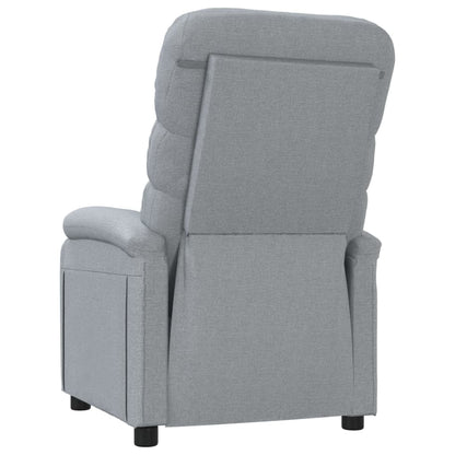Polohovací Křeslo Světle Šedé Textil