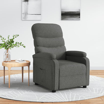 Polohovací Křeslo Světle Šedé Textil