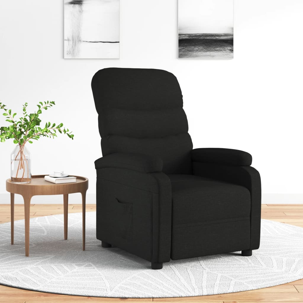 Polohovací Křeslo Světle Šedé Textil