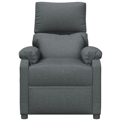 Polohovací Křeslo Tmavě Šedé Textil