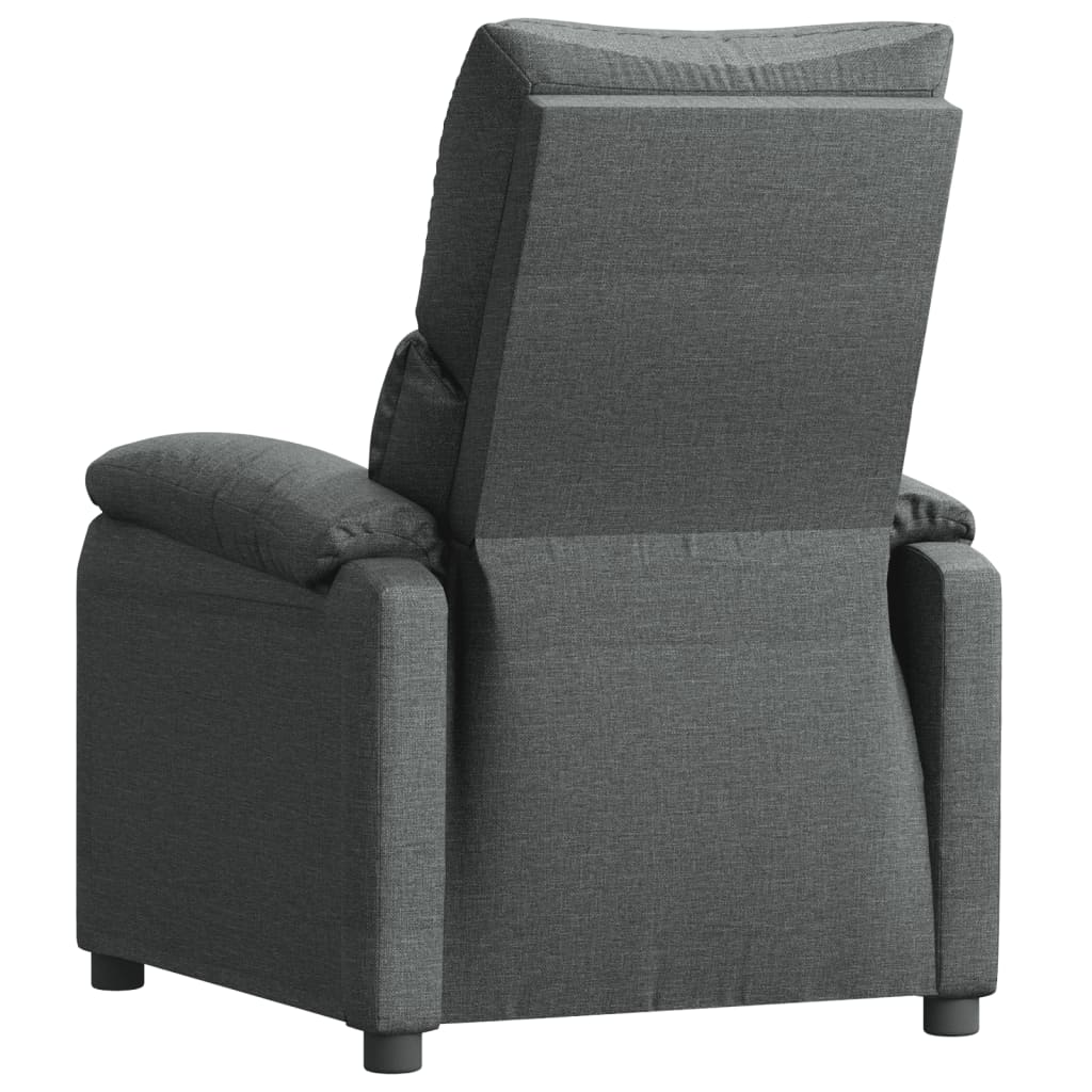 Polohovací Křeslo Tmavě Šedé Textil