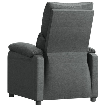 Polohovací Křeslo Tmavě Šedé Textil