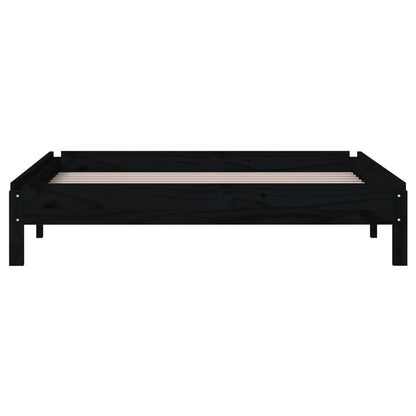 Stohovatelná Postel Černá Masivní Borovice