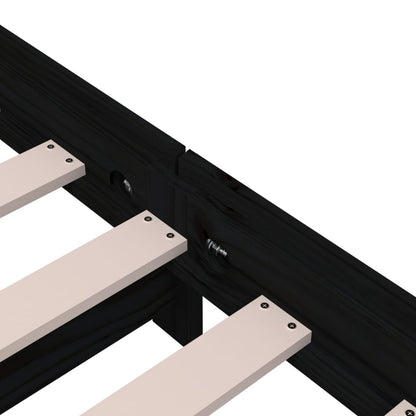 Stohovatelná Postel Černá Masivní Borovice