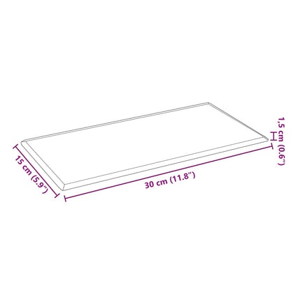 Nástěnný Čelník 12 Pcs Šedý 30 X 15 Cm Umělá Kůže
