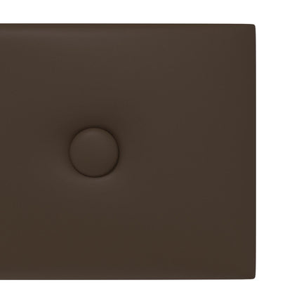 Nástěnný Čelník 12 Pcs Hnědá 60 X 15 Cm Umělá Kůže