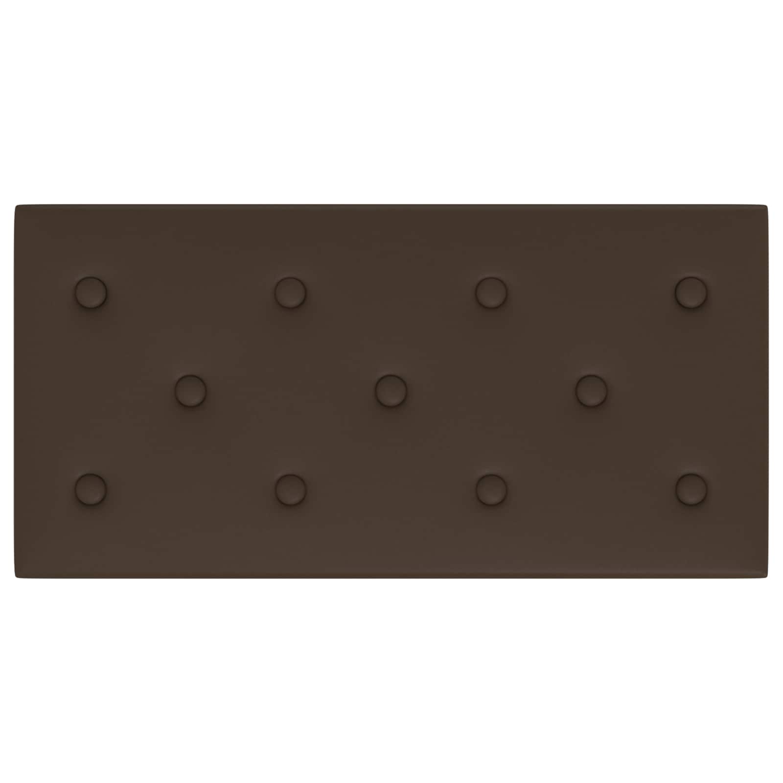 Nástěnný Čelník 12 Pcs Hnědá 60 X 30 Cm Umělá Kůže