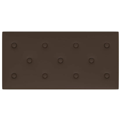 Nástěnný Čelník 12 Pcs Hnědá 60 X 30 Cm Umělá Kůže
