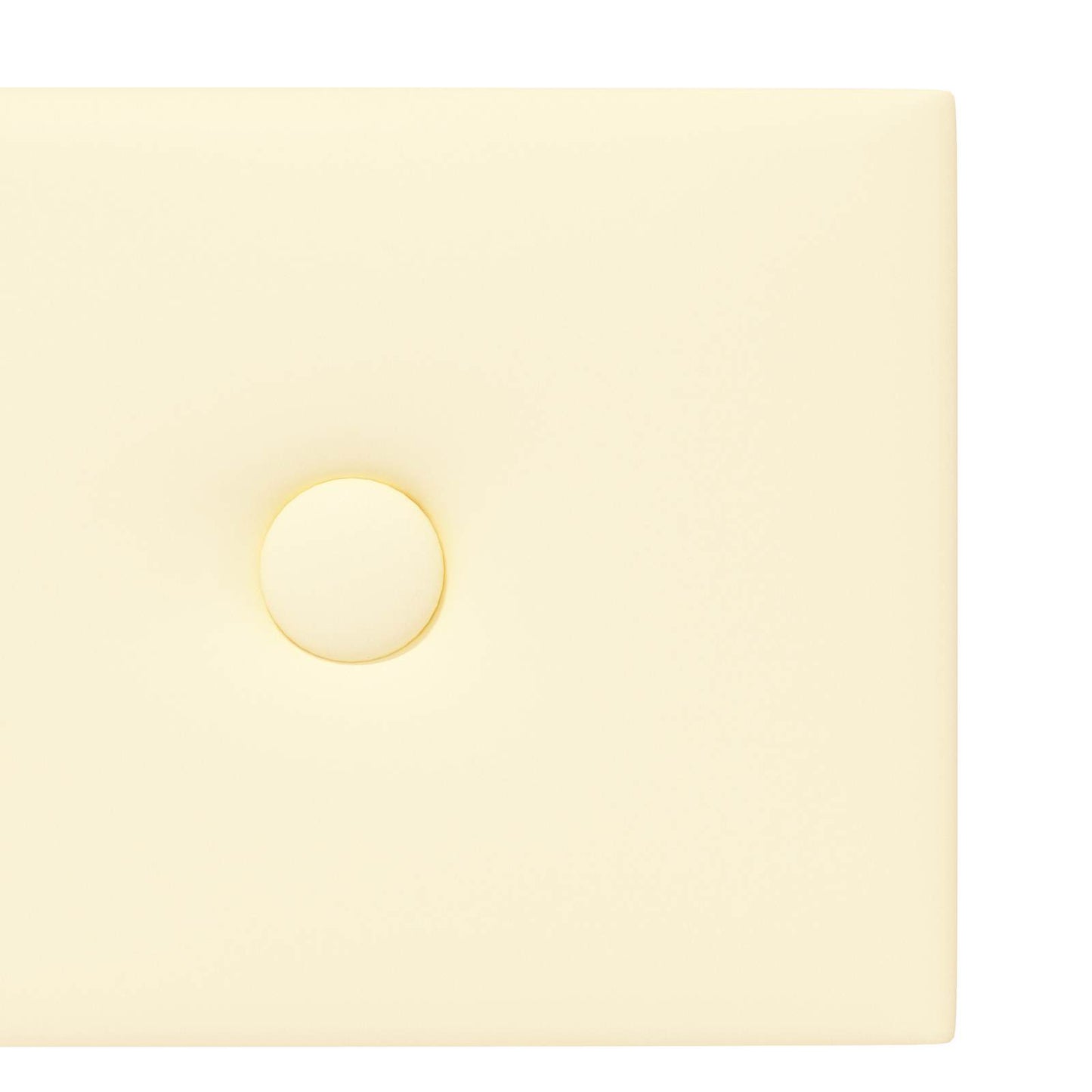 Nástěnný Čelník 12 Pcs Krémová 90 X 15 Cm Umělá Kůže