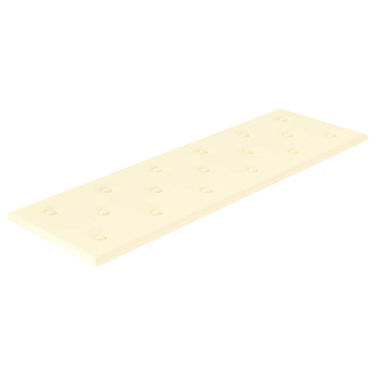 Nástěnný Čelník 12 Pcs Krémová 90 X 30 Cm Umělá Kůže