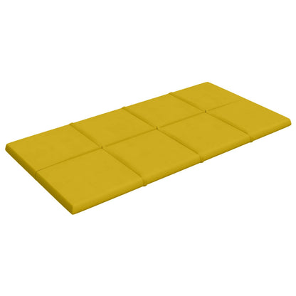 Nástěnný Čelník 12 Pcs Žlutá 60 X 30 Cm Samet
