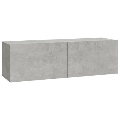 Nástěnné Tv Skříňky 2 Ks Betonově Šedé 100X30X30 Cm Kompozit