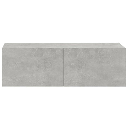 Nástěnné Tv Skříňky 2 Ks Betonově Šedé 100X30X30 Cm Kompozit
