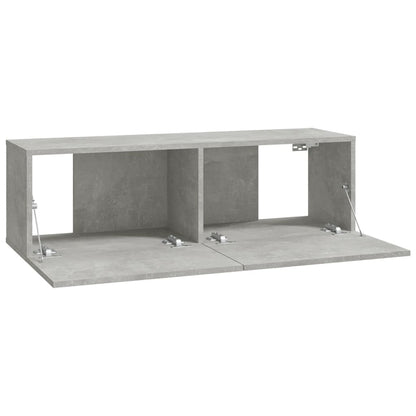 Nástěnné Tv Skříňky 2 Ks Betonově Šedé 100X30X30 Cm Kompozit