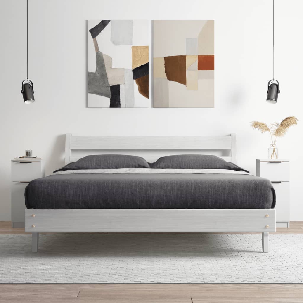 Příborníky 2 Ks Bílé 30 X 30 X 70 Cm Kompozitní Dřevo