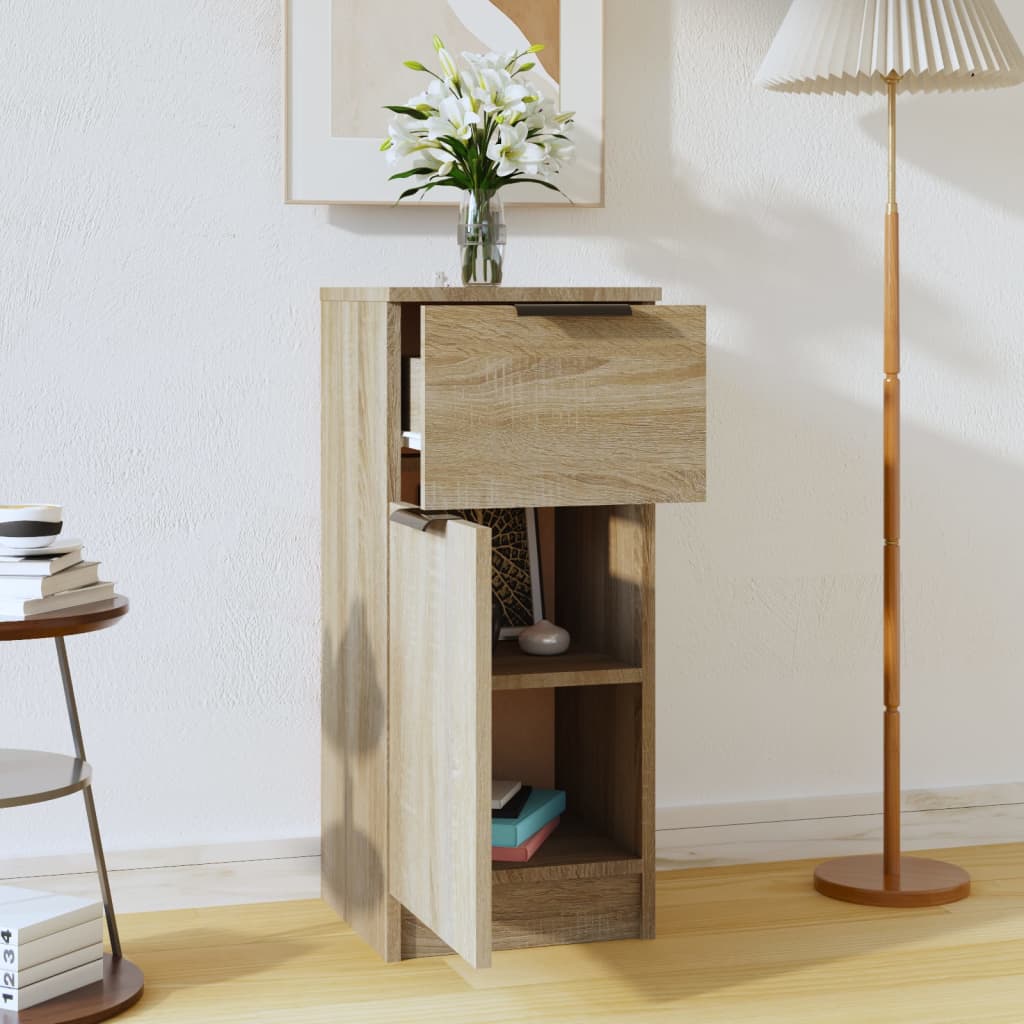 Příborníky 2 Ks Bílé 30 X 30 X 70 Cm Kompozitní Dřevo