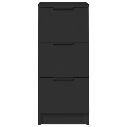 Příborníky 2 Ks Černé 30 X 30 X 70 Cm Kompozitní Dřevo