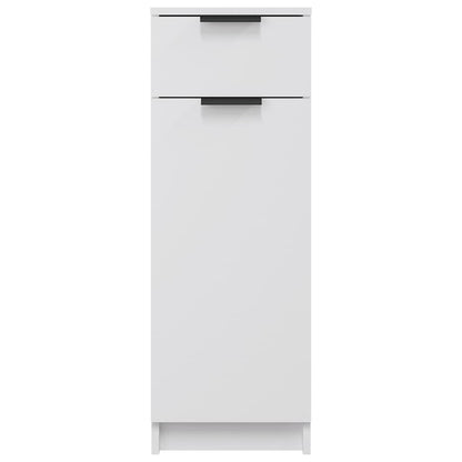 Koupelnová Skříňka Bílá 32 X 34 X 90 Cm Kompozitní Dřevo