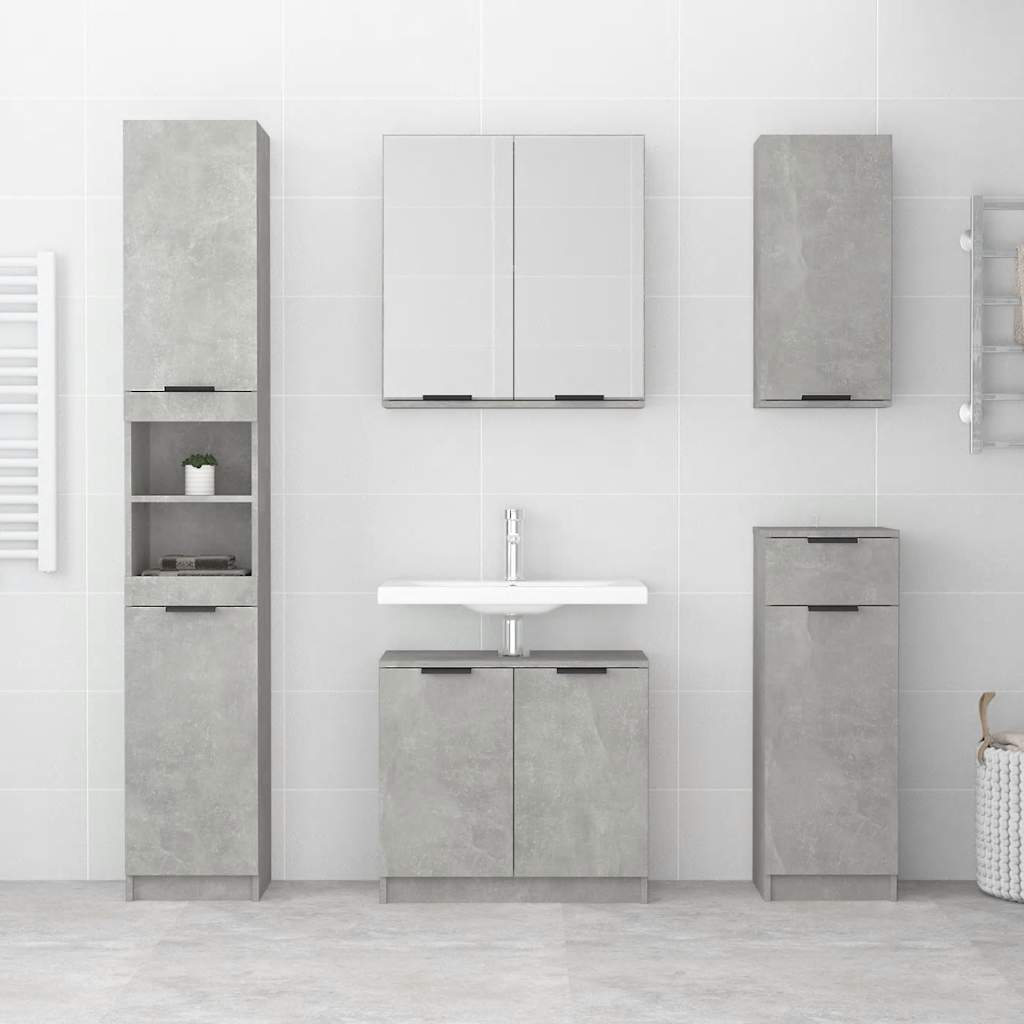 Koupelnová Skříňka Betonově Šedá 64,5 X 33,5 X 59 Cm Kompozit