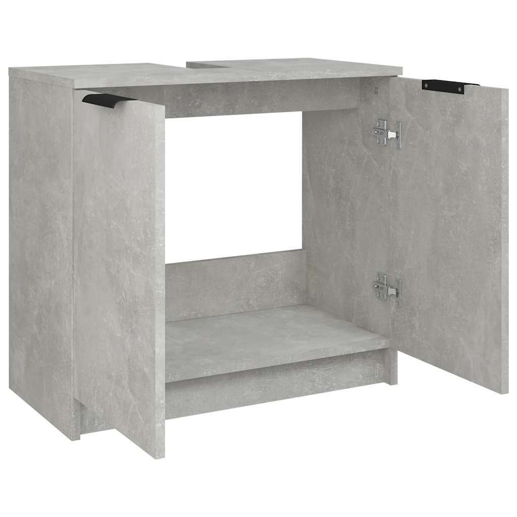 Koupelnová Skříňka Betonově Šedá 64,5 X 33,5 X 59 Cm Kompozit