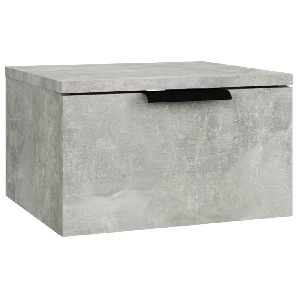 Nástěnné Noční Stolky 2 Ks Betonově Šedé 34 X 30 X 20 Cm