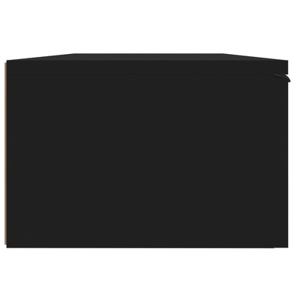 Nástěnná Skříňka Černá 68 X 30 X 20 Cm Kompozitní Dřevo