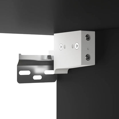 Nástěnná Skříňka Černá 68 X 30 X 20 Cm Kompozitní Dřevo