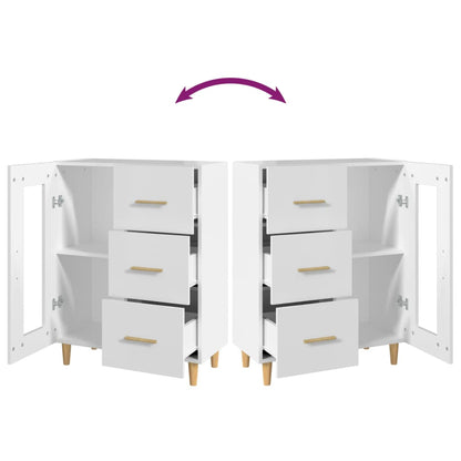 Příborník Bílý 69,5 X 34 X 90 Cm Kompozitní Dřevo