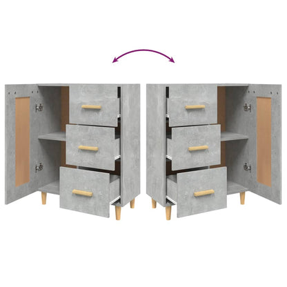 Příborník Betonově Šedý 69,5 X 34 X 90 Cm Kompozitní Dřevo