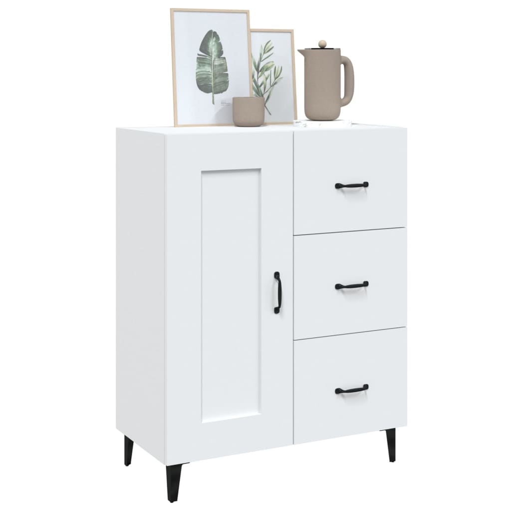 Příborník Bílý 69,5 X 34 X 90 Cm Kompozitní Dřevo