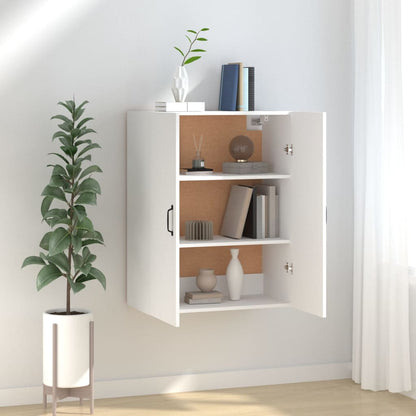 Závěsná Skříňka Bílá 69,5 X 34 X 90 Cm Kompozitní Dřevo