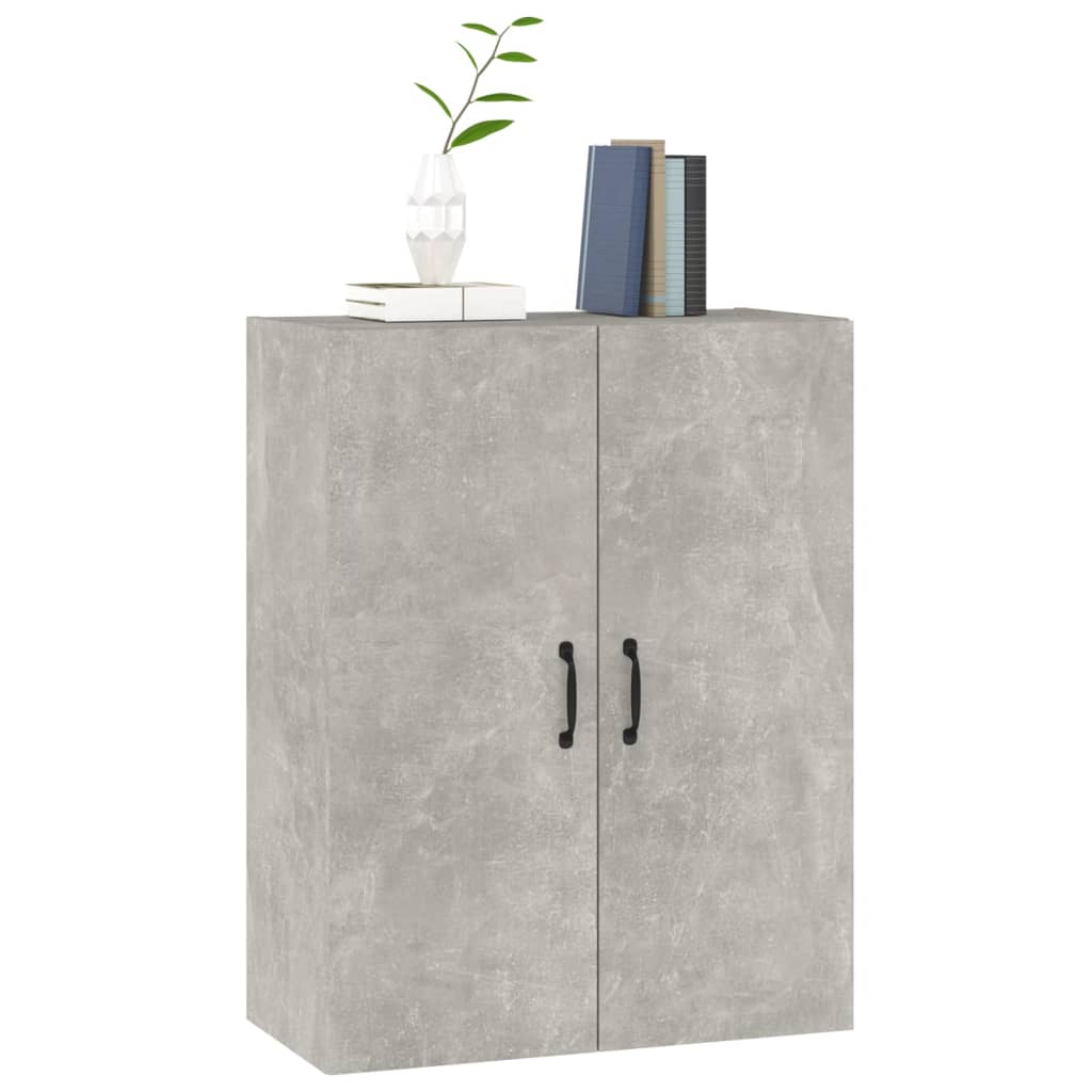 Závěsná Skříňka Betonově Šedá 69,5X34X90 Cm Kompozitní Dřevo
